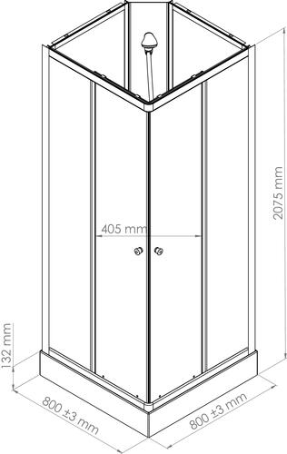 Cabine de douche Minea 80x80cm